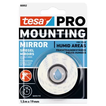 tesa Mounting PRO peegli kinnituslint valge 1,5 m x 19 mm 66952-00000-00