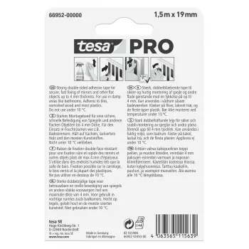 tesa Mounting PRO peegli kinnituslint valge 1,5 m x 19 mm 66952-00000-00