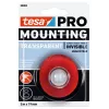 tesa Mounting PRO Transparent 66965-00001-00 kahepoolsne akrüülvahust kinnituslint, 5 m x 19 mm, kannab kuni 10 kg/m, UV- ja niiskuskindel, sise- ja välistingimustesse