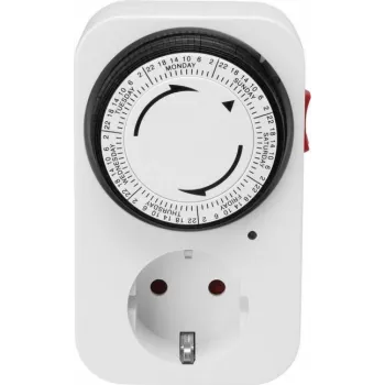 Sygonix SY-5045304 analoogne nädalatimer lüliti 3680 W IP20 valge