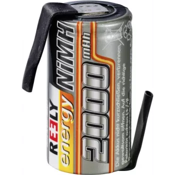 Reely NiMH üksikelement 1,2 V 2000 mAh jooteklemmiga (RE-7851720)