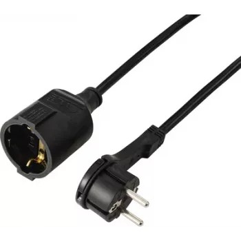 Sygonix SY-7169684 Toitepikenduskaabel 16 A 2 m H05VV-F 3G 1,5 mm² Must