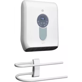 Sygonix SY-5050590 vannitoa ventilaator-kütteseade valge 2000W LED-ekraani, puute- ja kaugjuhtimisega, IP22 pritsmekindel