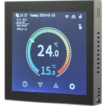 Sygonix SY-6052180 WiFi ruumitermostaad süvispaigaldusega, nädalaprogrammiga ja äpijuhtimisega, must