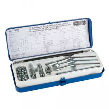 Pressol 17020 määrdeainepüstoli tarvikute komplekt, 7-osaline, M 10 x 1