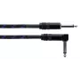 Cordial 14780 instrumendikaabel 3 m – 6,3 mm TS Jack pistik 6,3 mm TS Jack pistikule, must/sinine tekstiilkattega