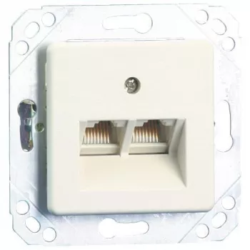 Metz Connect UPk süvispaigaldusega universaalne ühendusüksus, UAE disain, 2xRJ45, Mini Clamp (130064111-I)