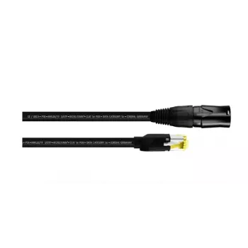 Cordial 15550 CAT 5e S/UTP patch-kaabel, 5 m, must PUR-kate, RJ45, Gigabit Ethernet, tööstuslik ja välistingimustesse