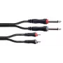 Cordial 14842 Dual Mono Jack to RCA helikaabel 6m must