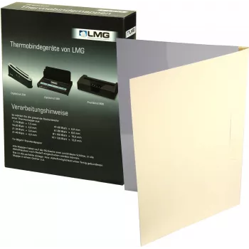 LMG termoköitekaan A4 beež linane 3 mm selg 50-pakk BMDLEM-BEIG-R3