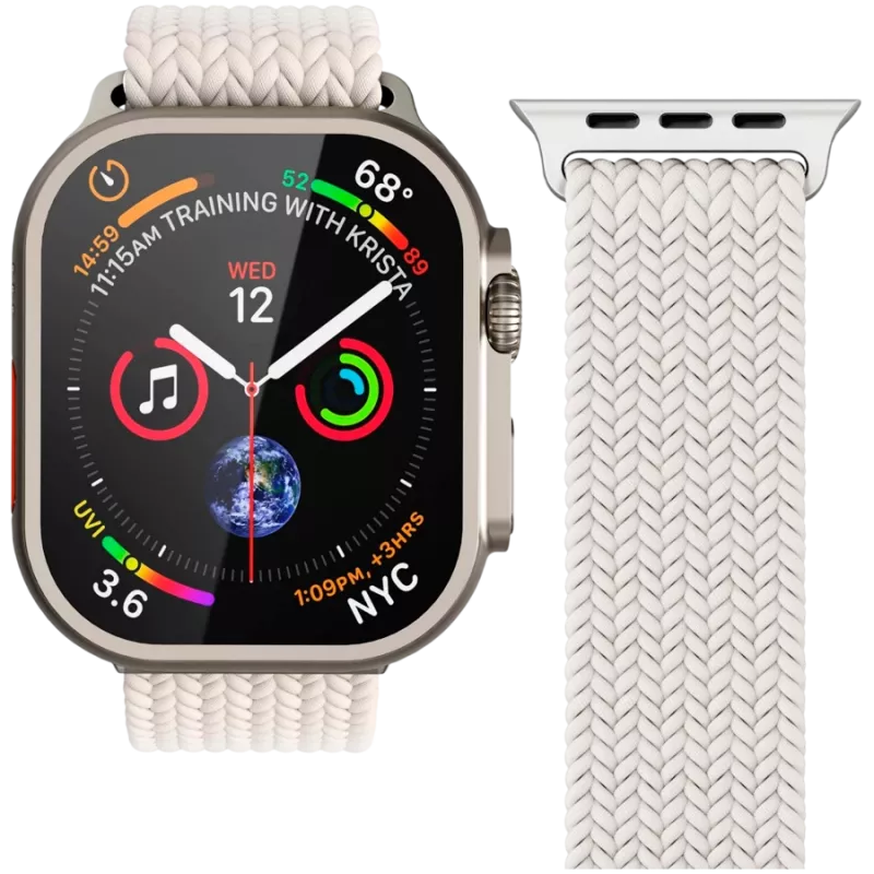 VONMÄHLEN kootud silmus Apple Watch 40/41/42mm jaoks, kreemjas