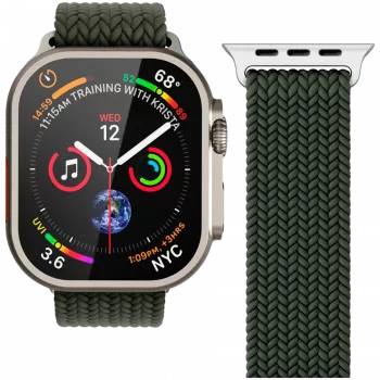 VONMÄHLEN kootud silmus Apple Watchile 44/45/46/49mm, oliiv