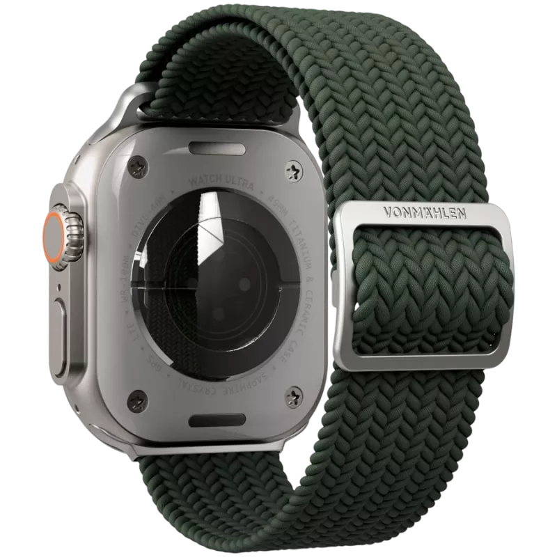 VONMÄHLEN kootud silmus Apple Watchile 44/45/46/49mm, oliiv