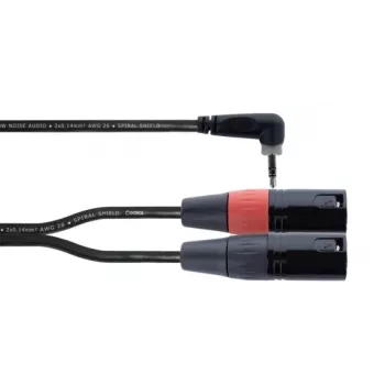 Cordial EY 1 WRMM XLR Y-adapter kaabel 3,5 mm TRS isane - 2x XLR isane 1 m must 14873