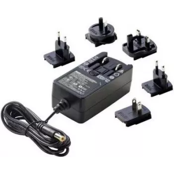 Dehner Elektronik fikseeritud pingega pistiktoiteallikas 24V/DC 1A 24W koos Ühendkuningriigi, USA ja Austraalia adapteritega (27476)