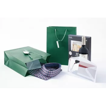 SIGEL GT500 Opal Green suur paberkinkekott mati laki ja kingitusetiketiga