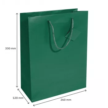 SIGEL GT500 Opal Green suur paberkinkekott mati laki ja kingitusetiketiga