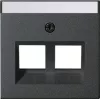 Gira System 55 kateplaadiga modulaarse pesa jaoks 30° 2-kohaline antratsiit 264028