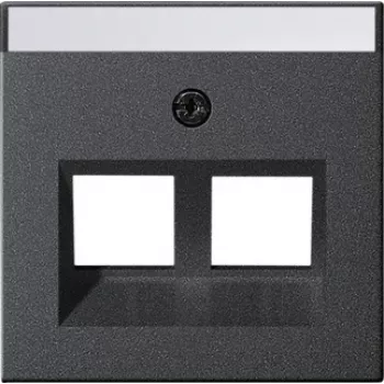 Gira System 55 kateplaadiga modulaarse pesa jaoks 30° 2-kohaline antratsiit 264028