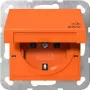 Gira SCHUKO pistikupesa klapiga, suurendatud puutekaitsega, oranž 4454109