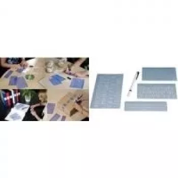 WEDO tähtesabloonide komplekt, 5 mm, 10 mm, 20 mm, läbipaistev, plastkarp (70 12)
