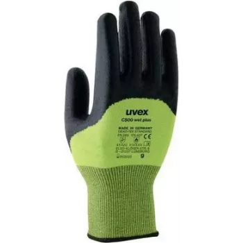 Uvex Handschutz Strick-HS C500 wet plus lõikekindad, suurus 7, antratsiit/laim 6049607