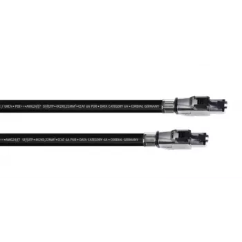 Cordial 15609 CAT 6a SF/UTP võrgukaabel 1,5 m must PUR