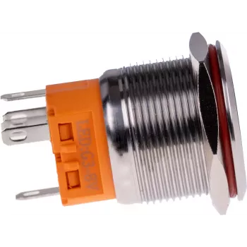 JOY-IT BUTTON22A-M-RD hetkelüliti (momentary) surunupp-lüliti, 22 mm, punane, 250 V AC, 3 A, 1 NO, IP67, IK10