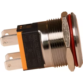JOY-IT Button22C-02 fikseeruv surunupp-lüliti, punane, 240 V AC, 15 A, IP67, IK10, paneelipaigaldus