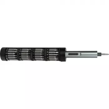 JOY-IT S2-SET-Drehmoment juhtmeta täppisdünamomeetriline kruvikeeraja komplekt LED-töövalgustiga, 24 S2 terasotsakut, magnetiline hoiukarp