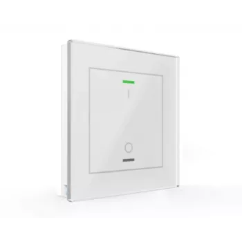 MDT BE-GTL1TW.B1 Klaasist puuteandur II Light, 1-kordne, RGBW oleku-LED, temperatuuriandur, valge