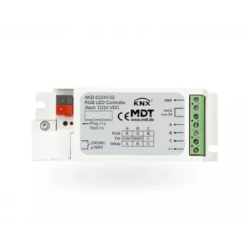 MDT AKD-0324V.02 KNX LED-kontroller, 3-kanaliline RGB/RGBW, 3A kanali kohta, süvispaigaldus