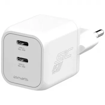 4smarts PDPlug SiC Dual 45W 2C valge seinatavalaadija