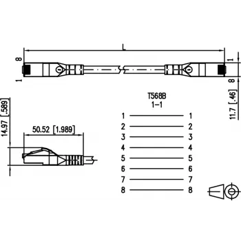 METZ CONNECT 1308450388-E Cat6a S/FTP võrgupatch-kaabel, RJ45, 0,3 m, valge