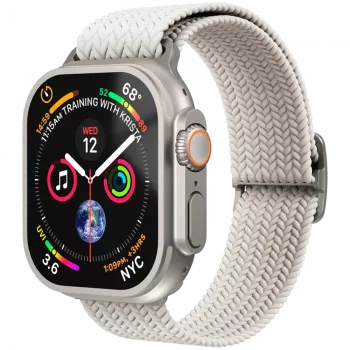 VONMÄHLEN kootud silmus Apple Watchile 44mm, 45mm, 49mm - kreemjas