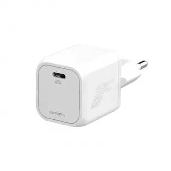 4smarts PDPlug SiC 65W USB-C seinatavalaadija, valge