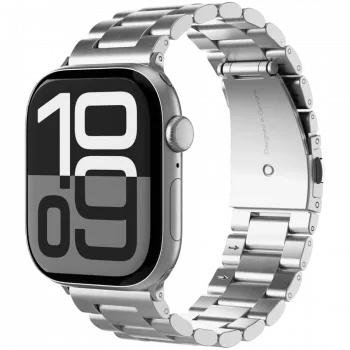 VONMÄHLEN Link Bracelet 2 Apple Watchile 44/45/46/49mm, roostevaba teras, hõbedane