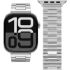 VONMÄHLEN Link Bracelet 2 Apple Watchile 44/45/46/49mm, roostevaba teras, hõbedane