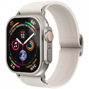 VONMÄHLEN Classic nailonist kinnis Apple Watchile 40/41/42mm, kreemjas
