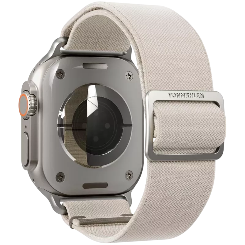 VONMÄHLEN Classic nailonist kinnis Apple Watchile 40/41/42mm, kreemjas