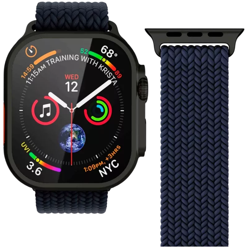 VONMÄHLEN kootud silmus 44/45/46/49mm Apple Watchile, Navy Black