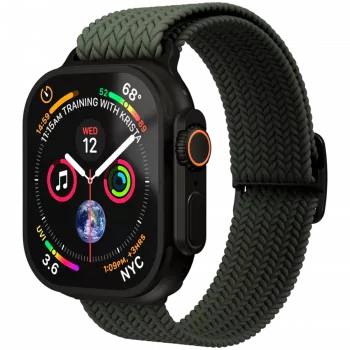VONMÄHLEN kootud aas Apple Watchile 44/45/46/49mm, oliivmust