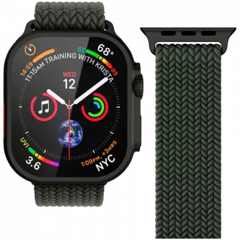 VONMÄHLEN kootud aas Apple Watchile 44/45/46/49mm, oliivmust