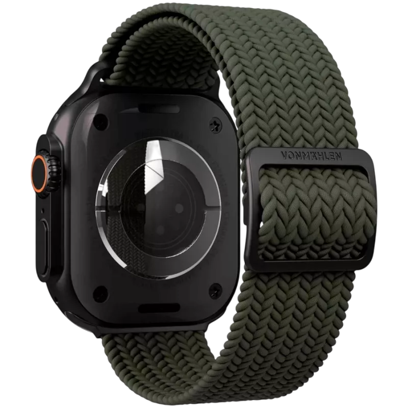 VONMÄHLEN kootud aas Apple Watchile 44/45/46/49mm, oliivmust