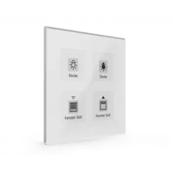 MDT BE-GTT4W.01 Klaasist push-nupp Plus 4-kordne valge temperatuurianduriga