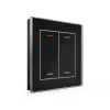 MDT Glass Push-button II Light 2-gang RGBW must BE-GTL20S.01S