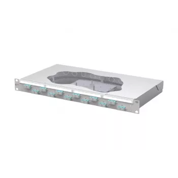 METZ CONNECT Splice Patch Panel 12xSC Duplex OM3, 1U, helehall 150455BA12-F