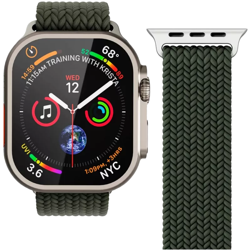 VONMÄHLEN kootud silmus Apple Watch 40/41/42mm, oliiv