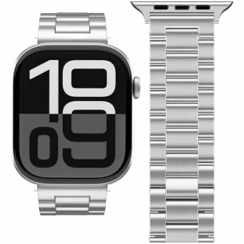 VONMÄHLEN Link Bracelet 2 Apple Watchile 40/41/42mm, roostevaba teras, hõbedane