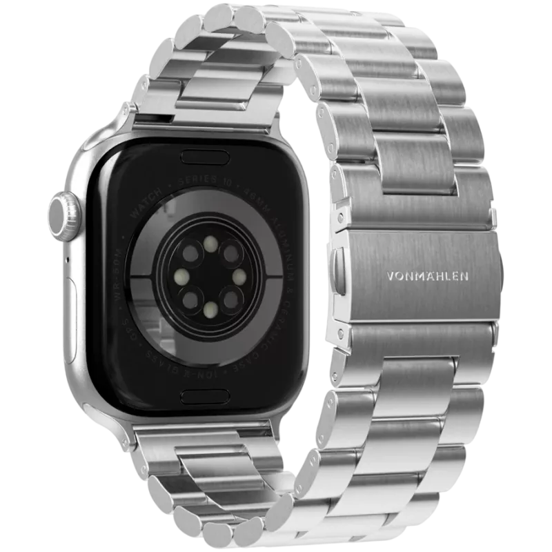 VONMÄHLEN Link Bracelet 2 Apple Watchile 40/41/42mm, roostevaba teras, hõbedane